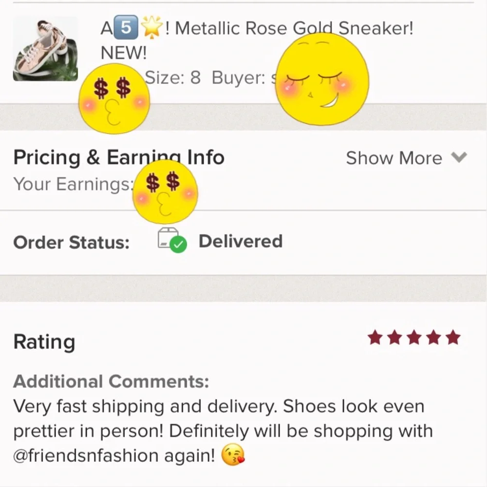 - Qupid 6.5 RoseGold Leather Sneaker! NEW!